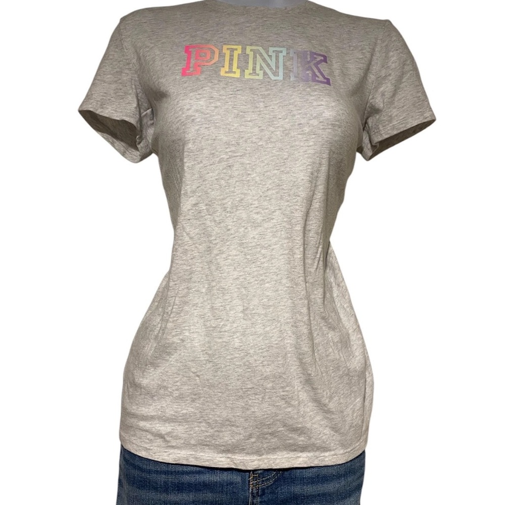 PINK Victoria's Secret Multicolor Logo Tee
